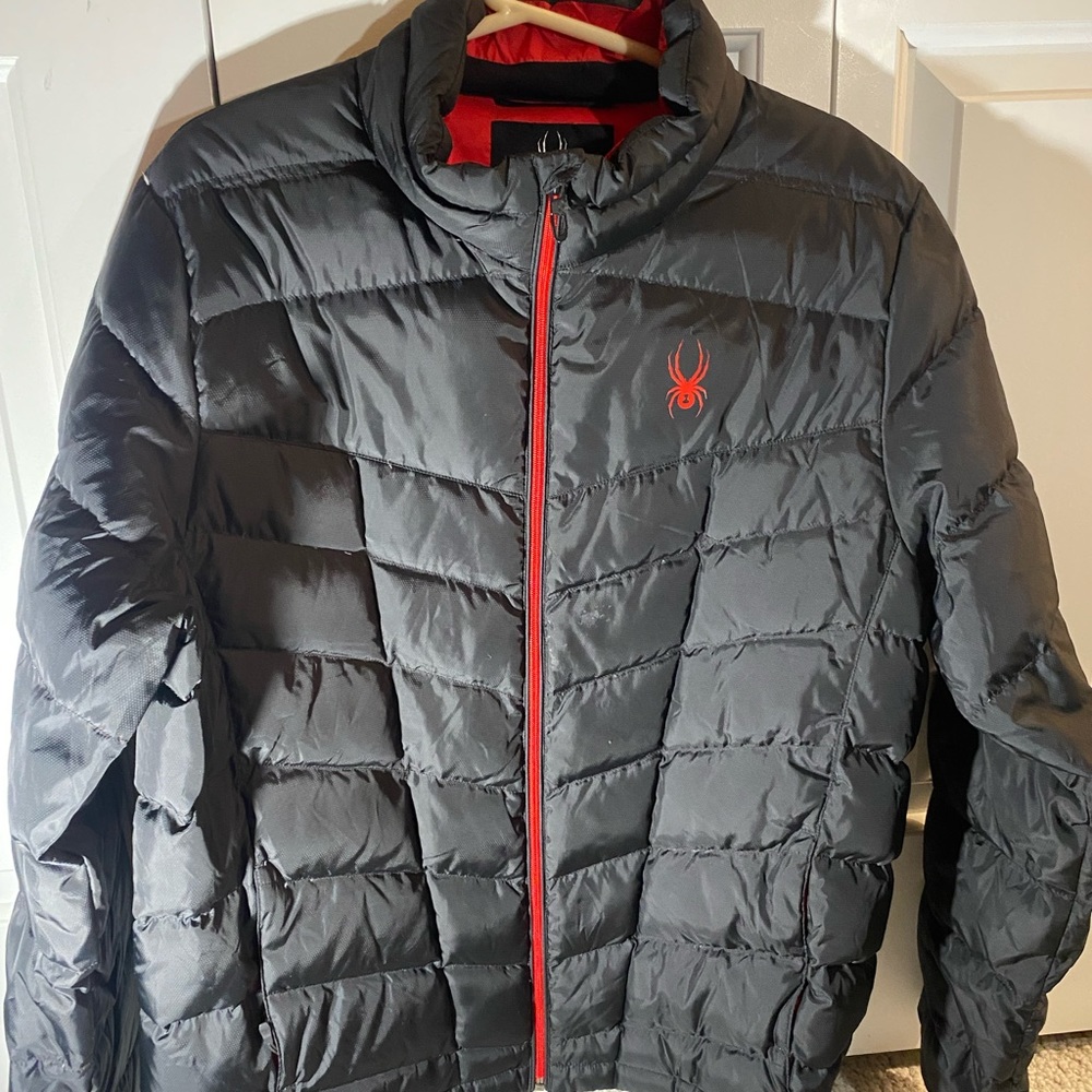 Men’s large spyder black puffy winter coat